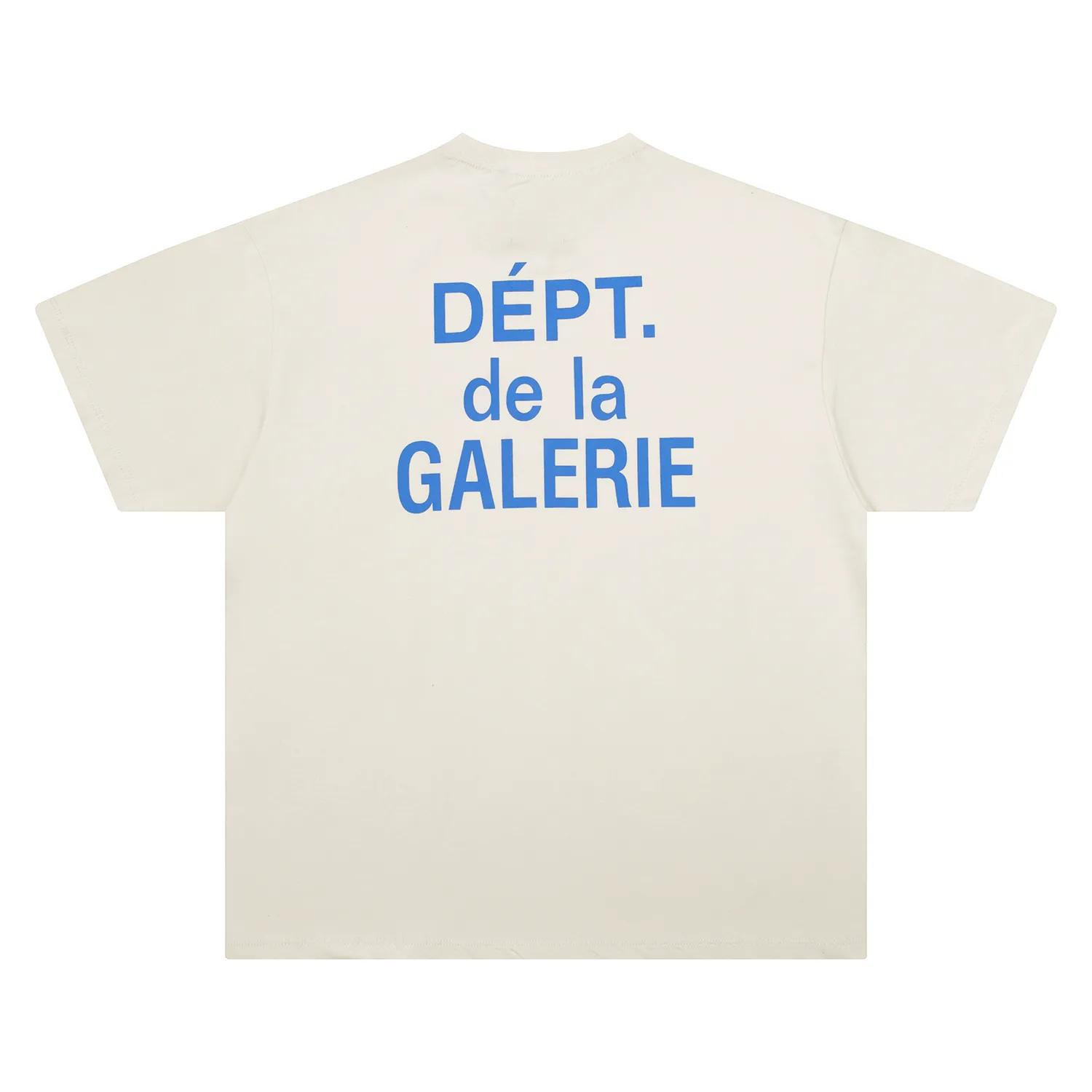 648#Gallery Dept New Classic Basic French Letters LOGO Basic Slogan Round Neck Short Sleeve T-Shirt Pure Cotton Tee Royal Blue Red Lake Blue Apricot Print Blue Apricot Print Black S～XL p90